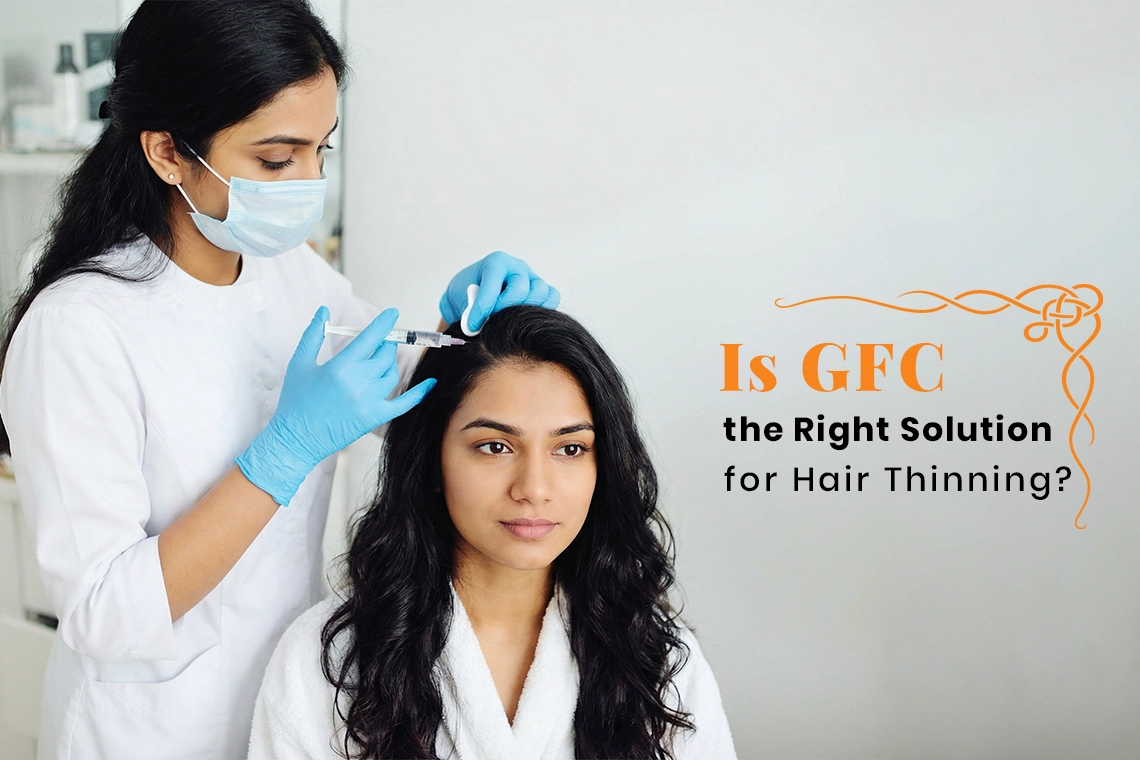 GFC treatment for hair thinning in Hyderabad showing advanced hair restoration solution that improves hair density and supports natural hair growth for long-lasting results