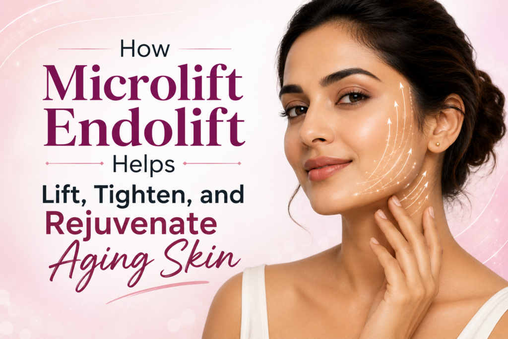 Microlift Endolift treatment for lifting, tightening, and rejuvenating aging skin at a trusted skin clinic in Hyderabad, delivering firmer and youthful-looking skin.